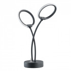 Lampe de table noire techno 2 ampoules 34 cm