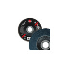 Disque à lamelles zirconium bombés pour Inox - D. 125 x Al. 22.23 mm Gr. 60 - LEMAN - 2112560