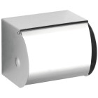 Distributeur de papier wc avec couvercle en inox poli brillant - l 123 mm/h 96 mm/p 100 mm