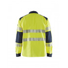 Chemise multinormes inhérent Jaune fluo/Marine