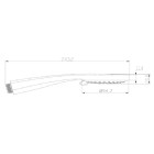 Pommeau de douche 3 jets design moderne plat anticalcaire