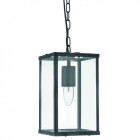 Suspension 15 cm voyager, noir, en verre