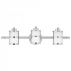 Applique tranquil bay, chrome et verre, 3 ampoules