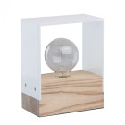 Lampe de table marron megapolis 1 ampoule 25 cm