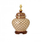 Base de lampe cross stitch, porcelaine de kutani (sans abat-jour)