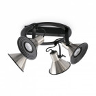 Plafonnier nickel satiné cup 4 ampoules