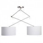 Suspension chromée megapolis 2 ampoules 148 cm