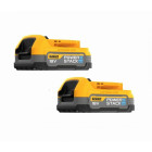 Pack 2 batteries DEWALT POWERSTACK XR - 2 batteries 18V 1.7Ah - DCBP034E2-XJ