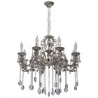 Suspension argentée classic 8 ampoules 120 cm