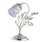 Lampe de table argentée flora 1 ampoule 31 cm