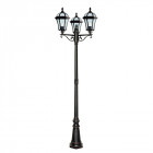 Lampadaire 3 ampoules capri, en aluminium et verre, marron rustique