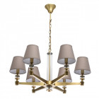 Suspension laiton neoclassic 6 ampoules 86 cm