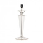 Base de lampe porter rhodes, cristal et nickel (sans abat-jour)