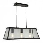 Suspension 65 cm voyager, noir, en verre