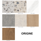Receveur de douche en résine extra plat à poser 100x140cm - terrazzo ivoire  - origine