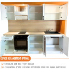 Cuisineandcie - cuisine complète eco blanc brillant 240 cm