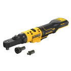 Clé à cliquet DEWALT XR 12V Brushless - Têtes interchangeables 1/4', 3/8' et porte-embout hexagonal 1/4' - DCF500N-XJ