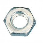Écrous hexagonaux hm bas acier zingué blanc classe 6, diamètre 14 mm, boîte de 100 écrous