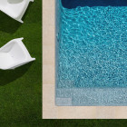 Kit complet | margelles pour piscine 8x4m en pierre de bourgogne dorée (+ colle, joint, hydrofuge ...)