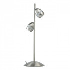 Lampe de table argentée techno 2 ampoules 50 cm