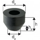 Embout de protection, vis de pression, Taille : 0/0 + 0, OC 7 mm, Filetage M4, d 1 : 11 mm, d 2 : 7 mm, h 1 : 8,5 mm, h 2 : 4,2 mm