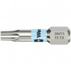 Embout pour vis TORX® 1/4'', acier inoxydable avec zone de torsion, 25 mm de long, Dimensions : T 9