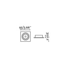 Encastrable gris plano 1 ampoule