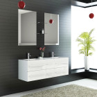 Ensemble complet meuble salle de bain eval 2 vasques 2 miroirs