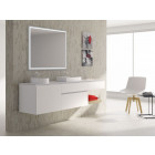 Meuble de salle de bain 120cm bloc 19 - ensemble suspendu blanc