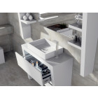 Ensemble de salle de bain eclipse 29 80cm meuble blanc sur pieds