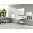 Ensemble de salle de bain suspendu future 03 100cm ciment blanc
