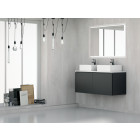 Ensemble de salle de bain gant 28 120cm meuble noir