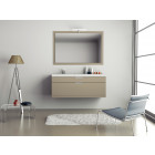 Meuble de salle de bain suspendu 120cm praga 23 - ensemble vison