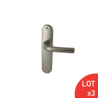 Ensemble linea sans trou bdc 185x38 mm alu façon inox satiné lot de 3