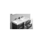 Ensemble meuble salle de bains double vasque 120 cm ideo gris foncé laqué