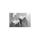 Ensemble meuble salle de bains  lave mains wc blanc laqué