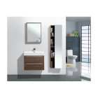 Ensemble meuble salle de bains vasque simple + colonne miroir  malaga.