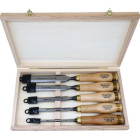 Coffret de 5 ciseaux de sculpteur - Manche bi-matière - EMILE PEYRON - 1111PL Coffret de 5 ciseaux de sculpteur - Manche bi-matière - EMILE PEYRON - 1111PL