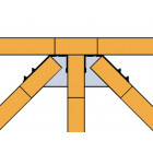 Etrier de croupe pour fixation sur ferme avec entrait porteur 97 mm 