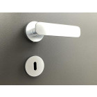 Poignée de porte design à clé finition aspect chromé mat Eva - KATCHMEE