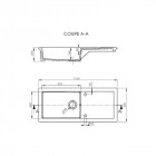 Evier céramique lingot blanc sarreguemines 1cuve + egouttoir