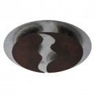 Plafonnier argenté industrial   8 cm