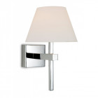 Applique fabio, chrome et verre opale