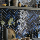 Zellige carrelage marocain - bleu magique 5x15 cm (vendu par lot de 1 m²)
