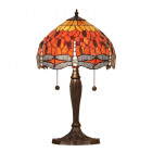 Lampe 30 cm dragonfly flame, verre et résine