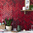 Zellige carrelage marocain - rouge pétillant 5x15 cm (vendu par lot de 1 m²)