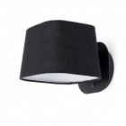 Aplique murale noire sweet h18 cm 1 ampoule