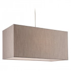 Suspension 1 ampoule prince, acier, avec abat-jour perle
