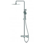 Ensemble de douche thermostatique avec inverseur intégré réglable en hauteur 