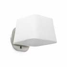 applique murale nickel+blanc sweet 1 ampoule